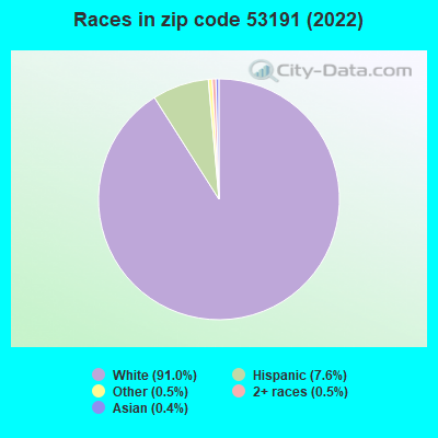 Races in zip code 53191 (2022)
