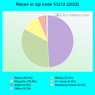 Races in zip code 53212 (2022)