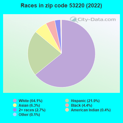 Races in zip code 53220 (2022)