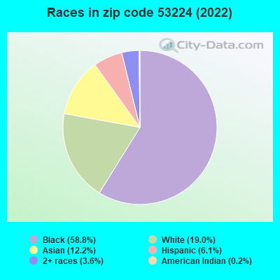 Races in zip code 53224 (2022)