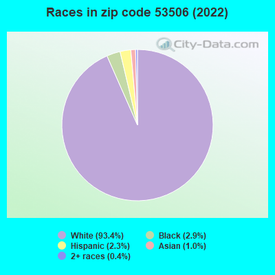 Races in zip code 53506 (2022)