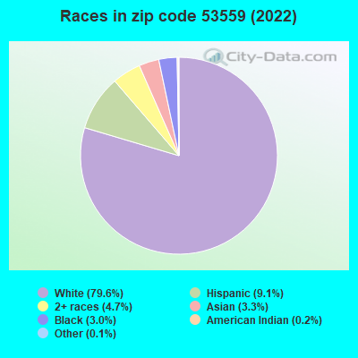 Races in zip code 53559 (2022)