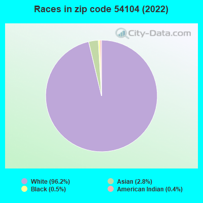 Races in zip code 54104 (2022)