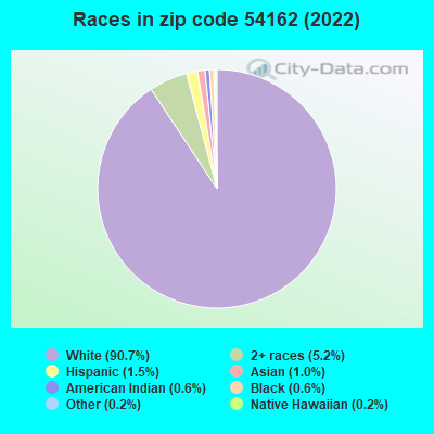 Races in zip code 54162 (2022)