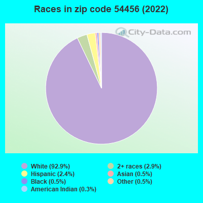Races in zip code 54456 (2022)