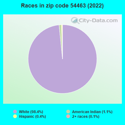 Races in zip code 54463 (2022)