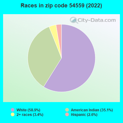 Races in zip code 54559 (2022)