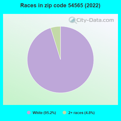 Races in zip code 54565 (2022)