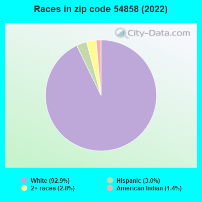 Races in zip code 54858 (2022)