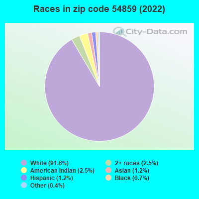 Races in zip code 54859 (2022)