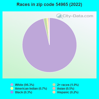 Races in zip code 54965 (2022)