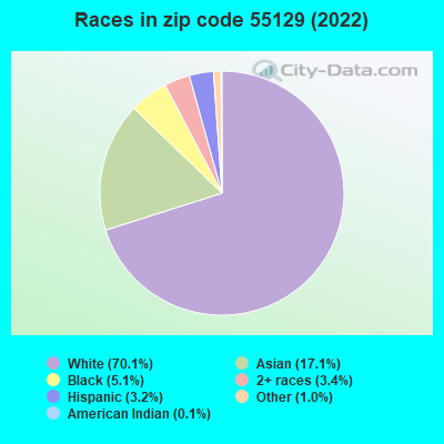 Races in zip code 55129 (2022)