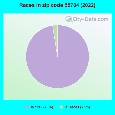 Races in zip code 55784 (2022)