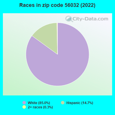 Races in zip code 56032 (2022)