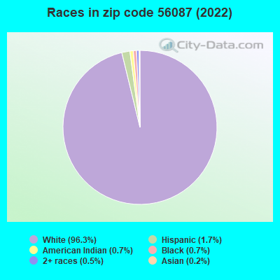 Races in zip code 56087 (2022)