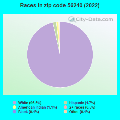 Races in zip code 56240 (2022)