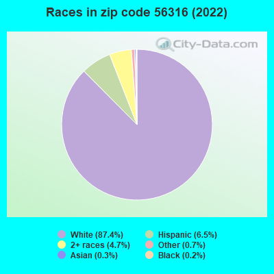 Races in zip code 56316 (2022)