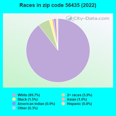 Races in zip code 56435 (2022)