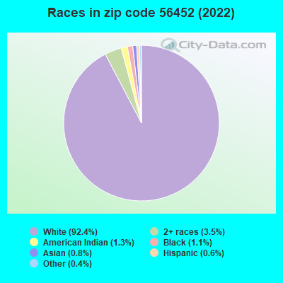 Races in zip code 56452 (2022)