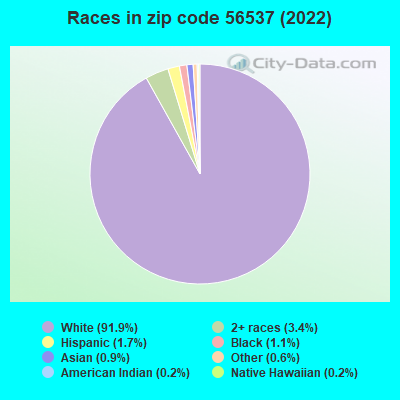 Races in zip code 56537 (2022)