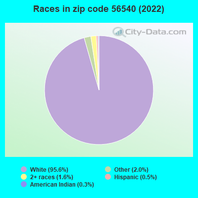 Races in zip code 56540 (2022)