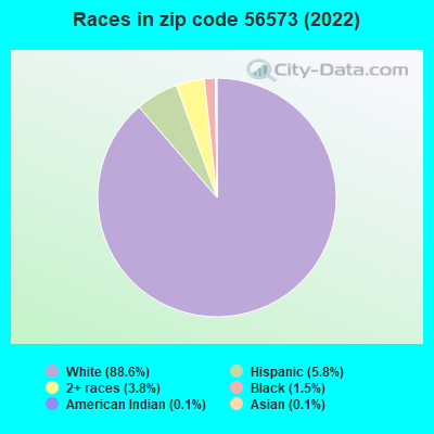 Races in zip code 56573 (2022)