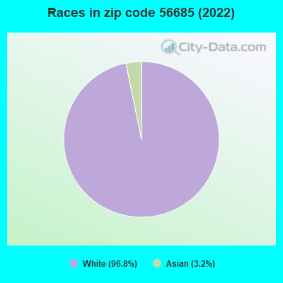 Races in zip code 56685 (2022)