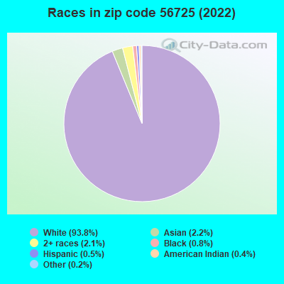 Races in zip code 56725 (2022)