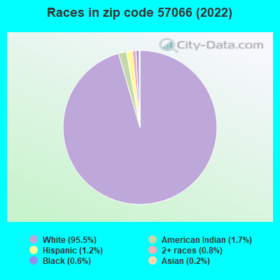 Races in zip code 57066 (2022)