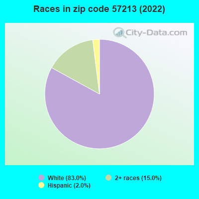 Races in zip code 57213 (2022)