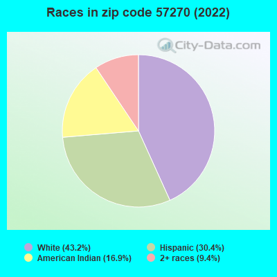 Races in zip code 57270 (2022)