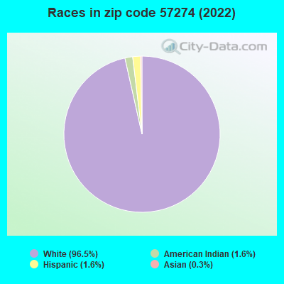 Races in zip code 57274 (2022)