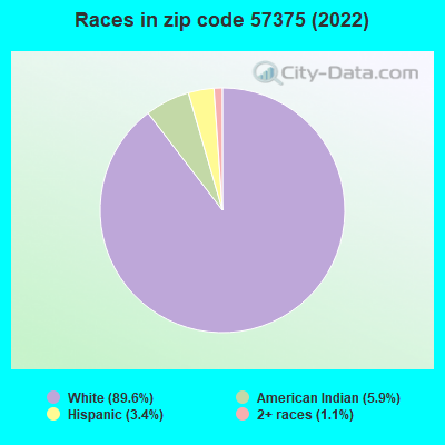 Races in zip code 57375 (2022)