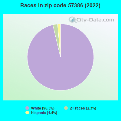 Races in zip code 57386 (2022)