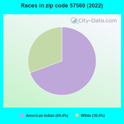Races in zip code 57560 (2022)