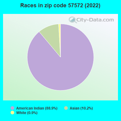 Races in zip code 57572 (2022)