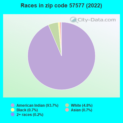 Races in zip code 57577 (2022)
