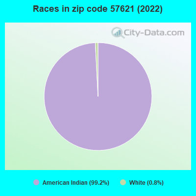 Races in zip code 57621 (2022)
