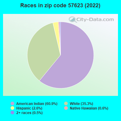 Races in zip code 57623 (2022)