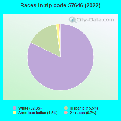Races in zip code 57646 (2022)