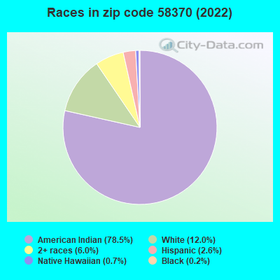 Races in zip code 58370 (2022)