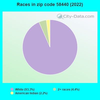 Races in zip code 58440 (2022)