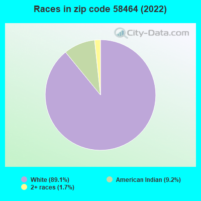 Races in zip code 58464 (2022)