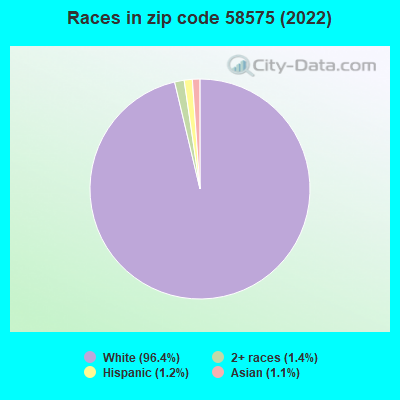 Races in zip code 58575 (2022)