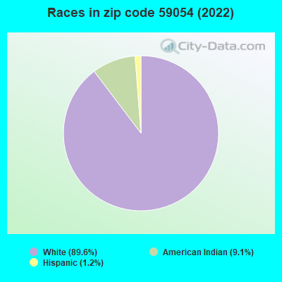 Races in zip code 59054 (2022)