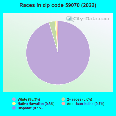 Races in zip code 59070 (2022)