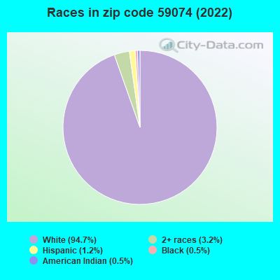 Races in zip code 59074 (2022)