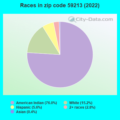 Races in zip code 59213 (2022)