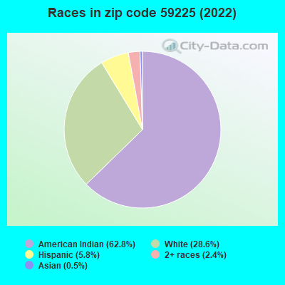 Races in zip code 59225 (2022)