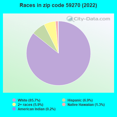 Races in zip code 59270 (2022)